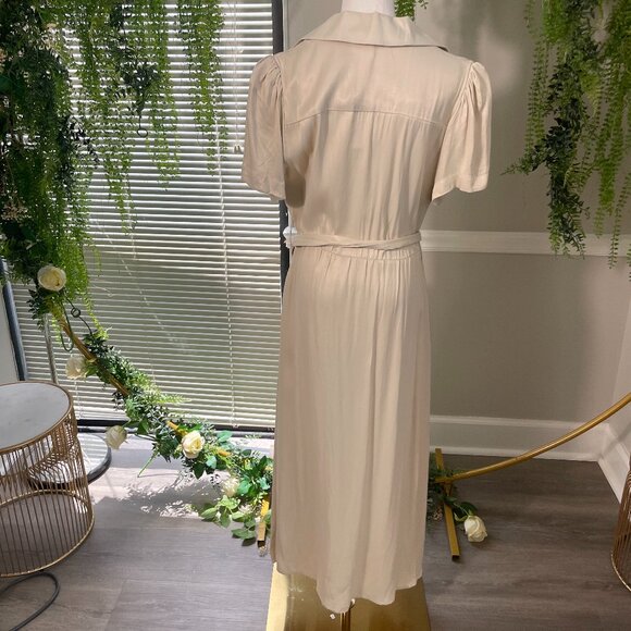WeWoreWhat | Camp Collar Shirt Dress in Creme Brulee - Picture 2 of 7